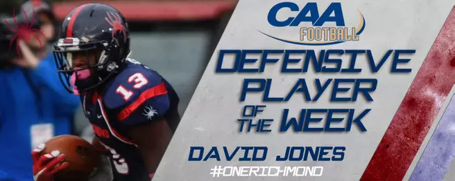David Jones Named CAA Defensive Player Of The Week
