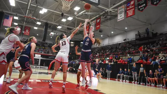 Siobhan Ryan Collecting a rebound against gardner-webb
