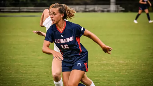 Photo of Hannah Antonick running during a soccer game