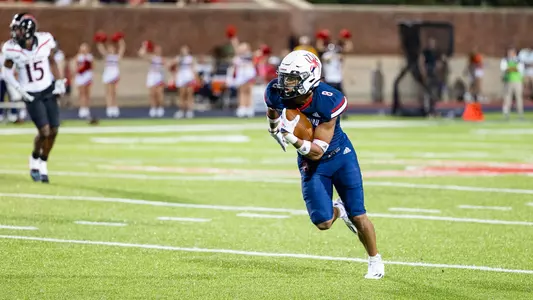 Aaron Banks after an interception against Saint Franics