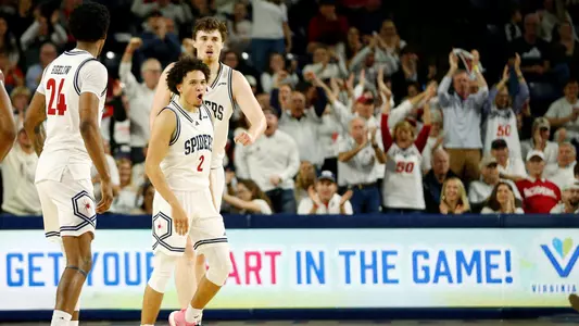 Jordan King reacts after making a shot vs Dayton