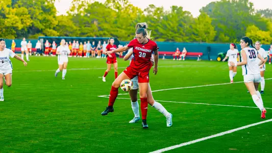 Abby Dillon defending a ball