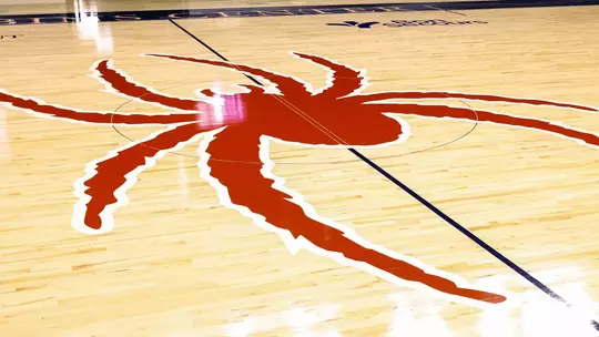 Spider at midcourt of Robins Center