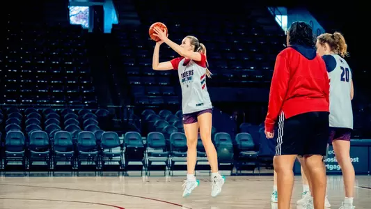 Anna Camden shooting a free throw