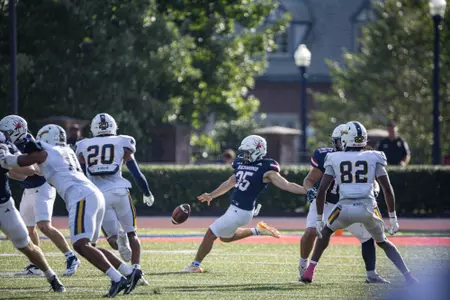Aaron Trusler punts during the North Carolina A&T game on Oct. 5, 2024