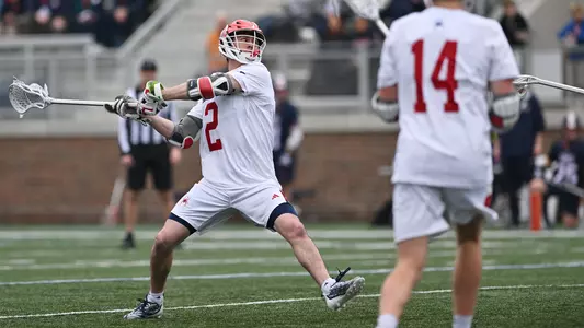 Lance Madonna takes a shot during Richmond's 23-7 win over Robert Morris Saturday, February 10, 2024