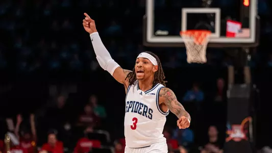 DeLonnie Hunt yells during the A-10 tournament