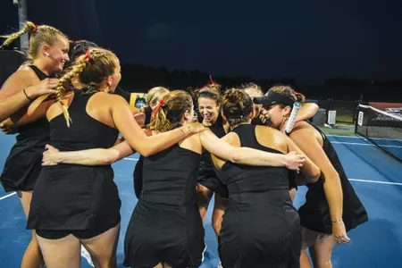 Photo of women's tennis after beating vcu
