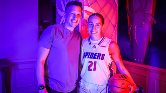 Photo of Women's Basketball transfer Alyssa Jimenez and her father
