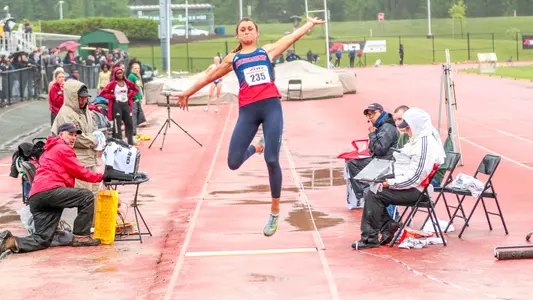 Molly Wise soars to win gold in the long jump at the A-10 Championships