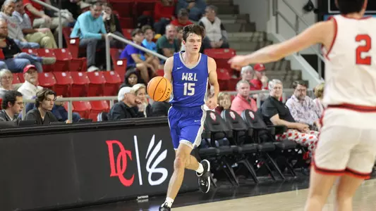 Jack D'Entremont dribbles the ball up the sideline against Davidson