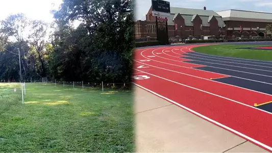 combined photo of pole green park and Fred hardy track