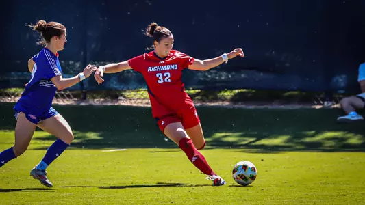Grace Ferrara clearing the ball