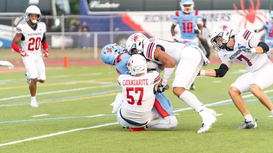 Brian Catanzarite makes a tackle on special teams