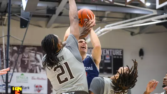 Dusan Neskovic attempts a layup