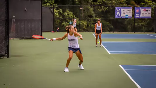 Barbulescu returning a serve during a game