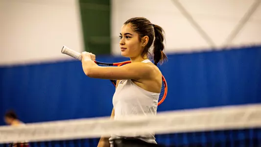 Close up of Sofia Barbulescu in the match vs Navy