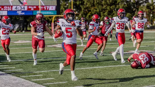 Ja'Vion Griffin returns a punt for a touchdown against Colgate on Oct. 11, 2025