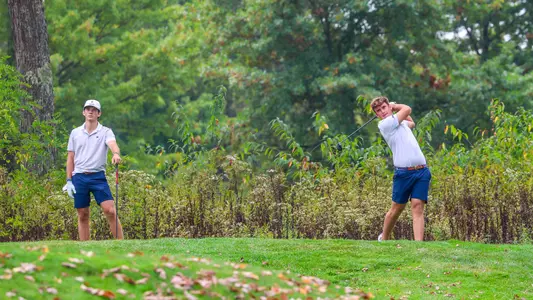 Lucas Rizo-Patron watches from the tee box as Jack LaPiana hits his drive