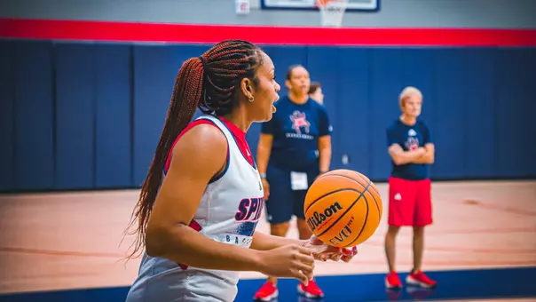 Tierra Simon during practice
