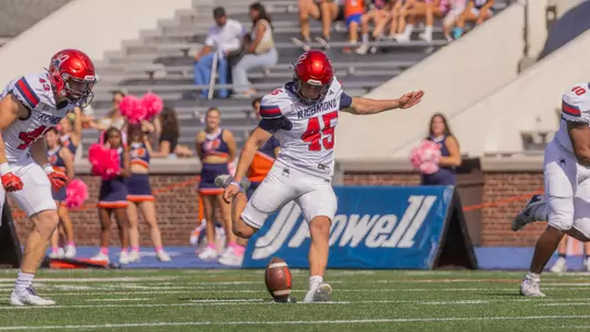 Will McManus kicks off against Bucknell on Oct. 4, 2025