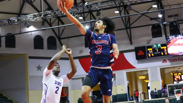 Aiden Argabright attempts a right-handed layup