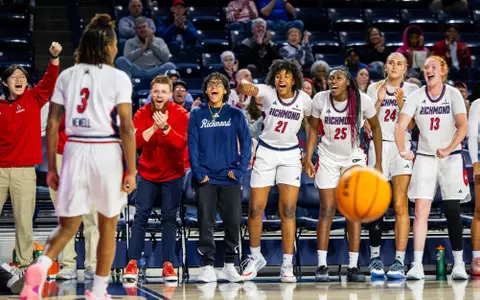 Newell Celebrating an and-one play
