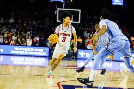 Aiden Argabright dribbles into the lane