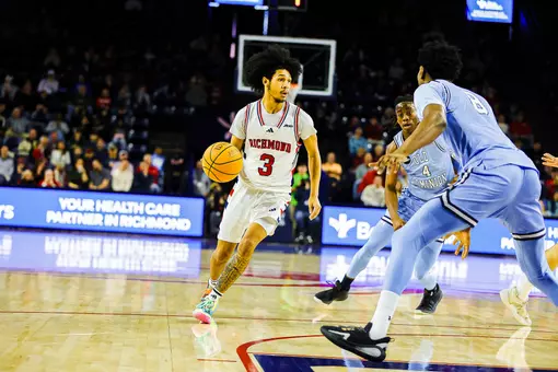 Aiden Argabright dribbles into the lane