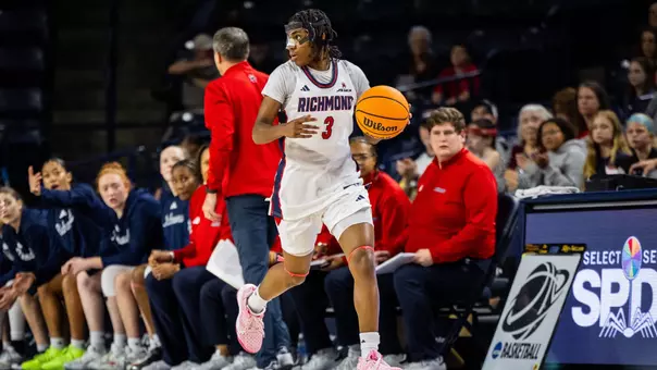 Alicia Newell Dribbling on home court