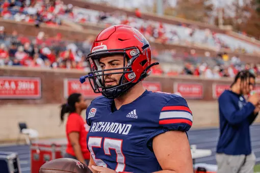 Brian Catanzarite on the sidelines during Richmond's game against Lafayette on Nov. 15, 2025