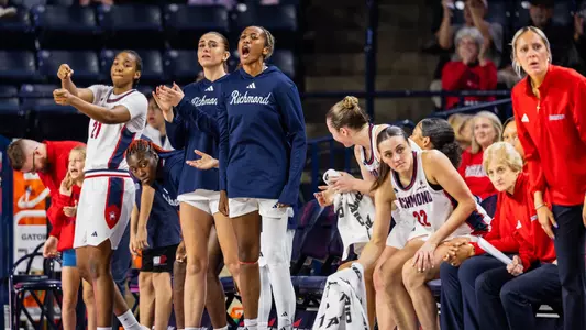 Jada celebrating on the sideline