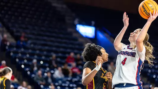 Persichetti shooting a layup