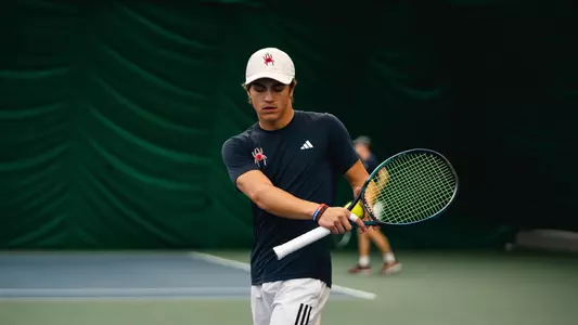 Sam Rathmanner during a tennis match