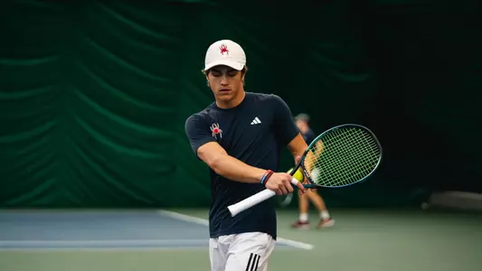 Sam Rathmanner during a tennis match
