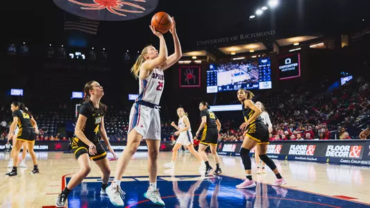 Katie Hill shooting a jumper against VCU
