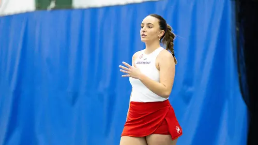 A photo of Claire Le du after missing a point