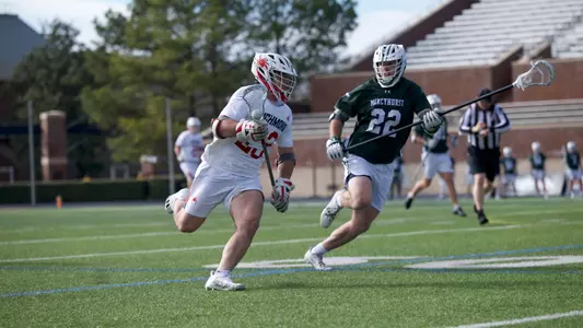 Jared Chenoy runs down the field during Richmond's 23-3 win over Mercyhurst on March 4, 2025