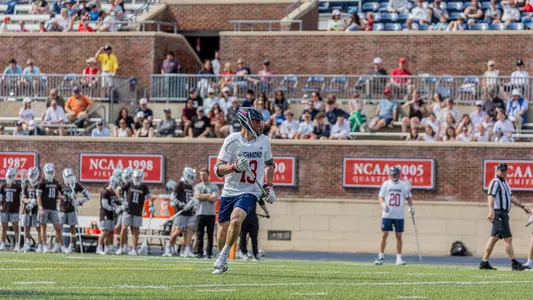 Henry Alpaugh carries the ball during Richmond's 22-5 win over St. Bonaventure on March 29, 2025
