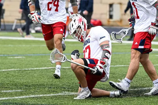 Lucas Littlejohn celebrates a goal against Duke on March 15, 2025