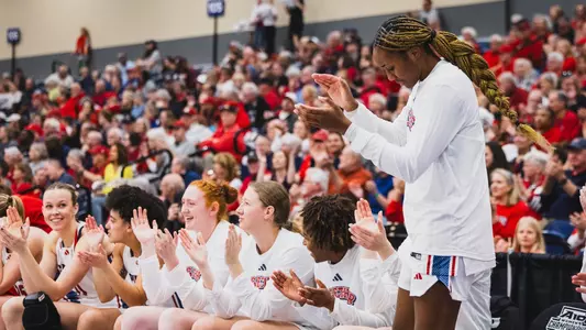 Jada Green Clapping during A-10 WBB Championship