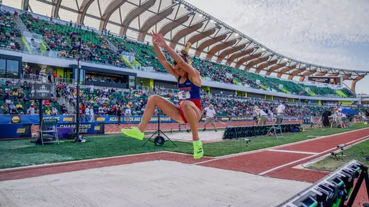 Molly Wise long jump at Eugene - NCAA Championships