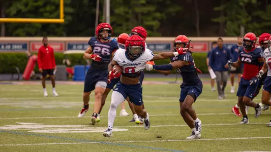 Running back Andrew King during a Richmond football practice on Aug. 6, 2025