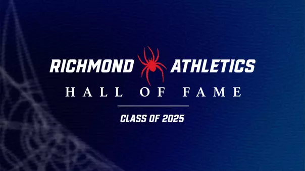 Richmond Athletics Hall of Fame logo with Class of 2025 text on a blue background