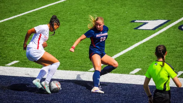 Ellie Bozzo defending the ball at Howard