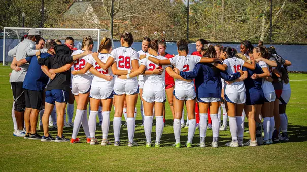Photo of the soccer team pregame.