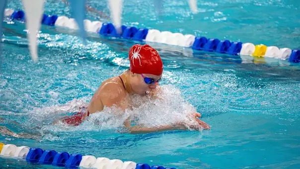 Gabbie Primiano swimming during the Richmond Duals on Oct. 3, 2026
