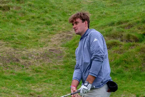 Jack LaPiana hits a golf shot from the tee