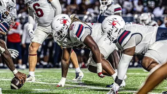 Bryce Lee waiting for the snap against Howard