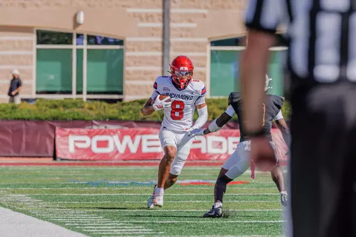 Bryce Allen looks to run past a defender against Lafayette on Oct. 3, 2026